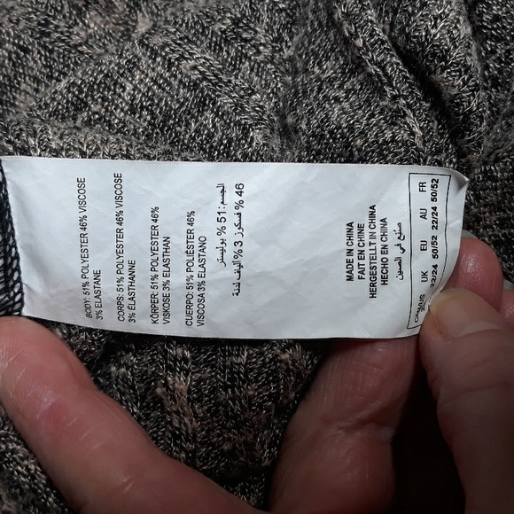 Sweater Dress Nadia Abaulhosen J&L Black Tan Cut out Shoulders - Picture 9 of 9